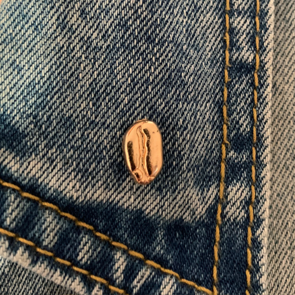 Coffee pins - Unidad grano de café - Oro